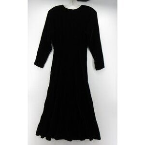 VINTAGE Ralph Lauren Dress 6 Velvet Silk Fit Flare Evenings 80s NEW